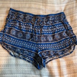 patterned flowy shorts